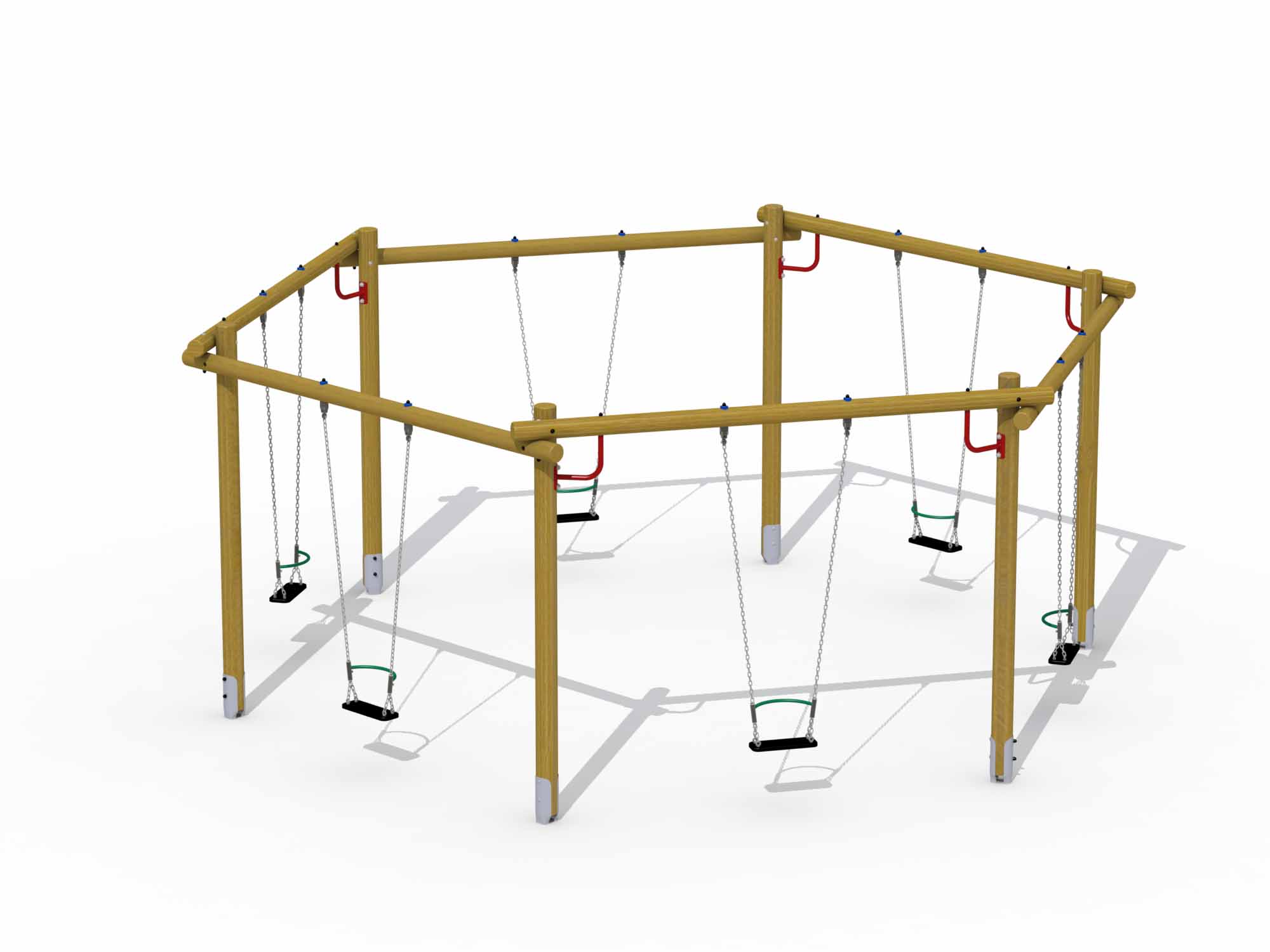 Hexagonal Swing Rubber Seat With Brace Europlay