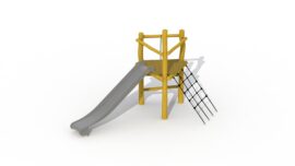 Play tower (stainless steel slide)