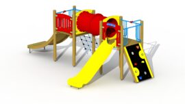 Indian village (plastic slide and crawl tunnel)